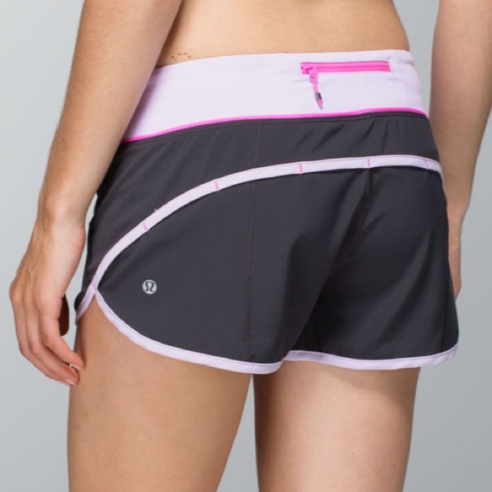 Pretty Purple/Soot Lululemon Speed Up Shorts 2.5”